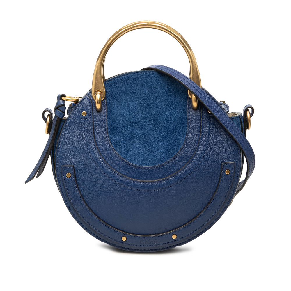 Pre-Loved Chloé Small Calfskin and Suede Pixie Satchel